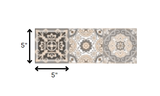 5" X 5" Espresso Brown Mosaic Peel And Stick Removable Tiles - Homeroots