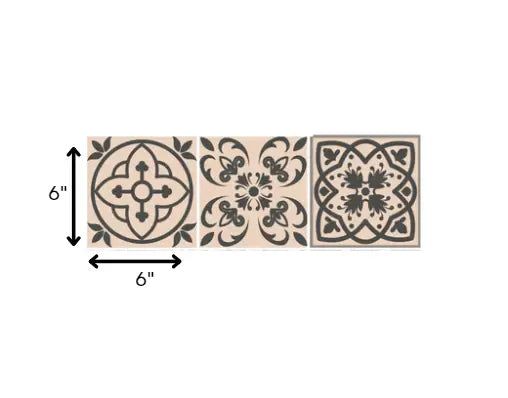6" X 6" Espresso Brown Mosaic Peel And Stick Removable Tiles - Homeroots - Flyclothing LLC