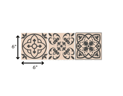 6" X 6" Espresso Brown Mosaic Peel And Stick Removable Tiles - Homeroots