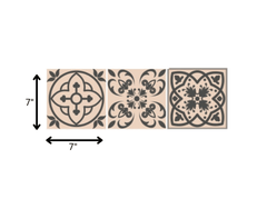 7" X 7" Espresso Brown Mosaic Peel And Stick Removable Tiles - Homeroots