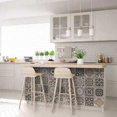 7" X 7" Espresso Brown Mosaic Peel And Stick Removable Tiles - Homeroots