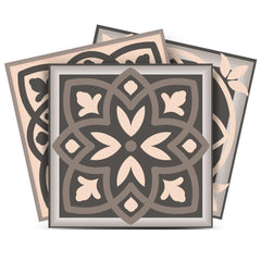 7" X 7" Espresso Brown Mosaic Peel And Stick Removable Tiles - Homeroots