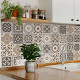 7" X 7" Espresso Brown Mosaic Peel And Stick Removable Tiles - Homeroots
