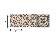 8" X 8" Espresso Brown Mosaic Peel And Stick Removable Tiles - Homeroots