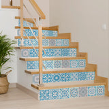 7" X 7" Sky Blue Mosaic Peel And Stick Removable Tiles - Homeroots - Flyclothing LLC