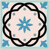 7" X 7" Sky Blue Mosaic Peel And Stick Removable Tiles - Homeroots