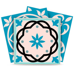 8" X 8" Sky Blue Mosaic Peel And Stick Removable Tiles - Homeroots