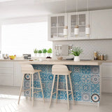 8" X 8" Sky Blue Mosaic Peel And Stick Removable Tiles - Homeroots - Flyclothing LLC