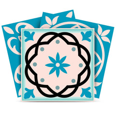 8" X 8" Sky Blue Mosaic Peel And Stick Removable Tiles - Homeroots