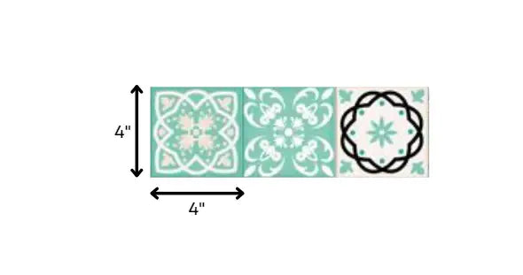 4" X 4" Aquamarine Mosaic Peel And Stick Removable Tiles - Homeroots - Flyclothing LLC