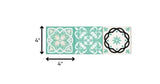 4" X 4" Aquamarine Mosaic Peel And Stick Removable Tiles - Homeroots - Flyclothing LLC