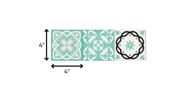 4" X 4" Aquamarine Mosaic Peel And Stick Removable Tiles - Homeroots - Flyclothing LLC