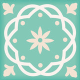 4" X 4" Aquamarine Mosaic Peel And Stick Removable Tiles - Homeroots