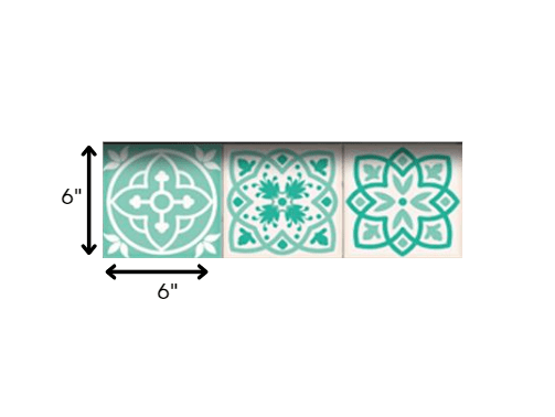 6" X 6" Aquamarine Mosaic Peel And Stick Removable Tiles - Homeroots