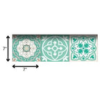 7" X 7" Aquamarine Mosaic Peel And Stick Removable Tiles - Homeroots - Flyclothing LLC