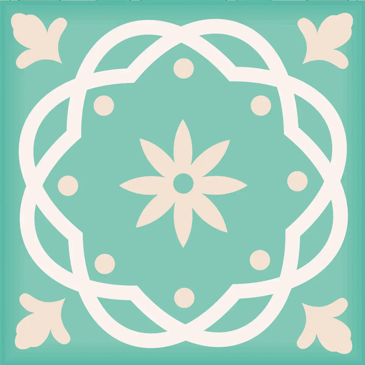 8" X 8" Aquamarine Mosaic Peel And Stick Removable Tiles - Homeroots - Flyclothing LLC