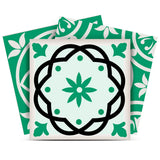 8" X 8" Green And White Mosaic Peel And Stick Removable Tiles - Homeroots - Flyclothing LLC