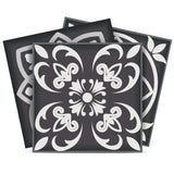 4" X 4" Shades Of Black Mosaic Peel And Stick Removable Tiles - Homeroots - Flyclothing LLC