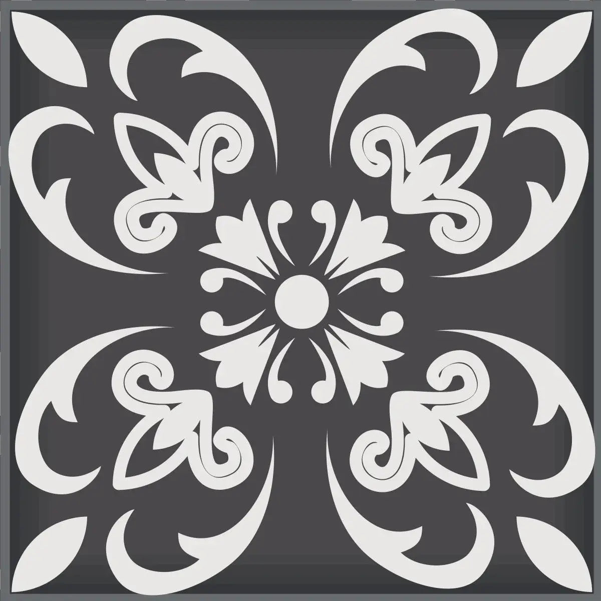 4" X 4" Shades Of Black Mosaic Peel And Stick Removable Tiles - Homeroots - Flyclothing LLC