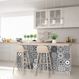 4" X 4" Shades Of Black Mosaic Peel And Stick Removable Tiles - Homeroots - Flyclothing LLC