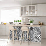 7" X 7" Shades Of Black Mosaic Peel And Stick Removable Tiles - Homeroots - Flyclothing LLC