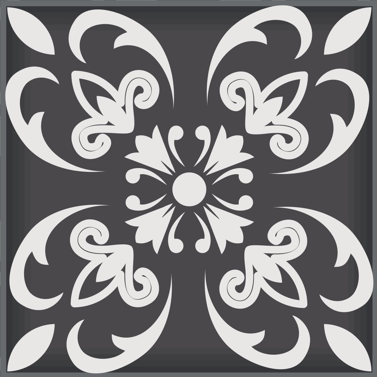 8" X 8" Shades Of Black Mosaic Peel And Stick Removable Tiles - Homeroots