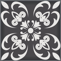 8" X 8" Shades Of Black Mosaic Peel And Stick Removable Tiles - Homeroots
