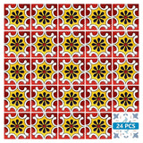 5" X 5" Blue Gray Yellow Pop Peel And Stick Removable Tiles - Homeroots - Flyclothing LLC