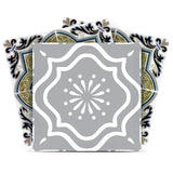 4" X 4" Vintage Sage Medallion Peel And Stick Removable Tiles - Homeroots