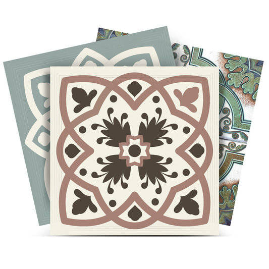 5" X 5" Vintage Sage Mosaic Peel And Stick Removable Tiles