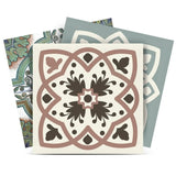 6" X 6" Vintage Sage Mosaic Peel And Stick Removable Tiles - Homeroots