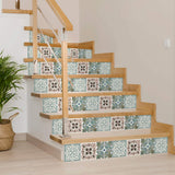 8" X 8" Vintage Sage Mosaic Peel And Stick Removable Tiles - Homeroots - Flyclothing LLC