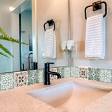 8" X 8" Vintage Sage Mosaic Peel And Stick Removable Tiles - Homeroots - Flyclothing LLC