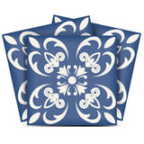 4" X 4" Wedgwood Blue And White Peel And Stick Removable Tiles - Homeroots - Flyclothing LLC