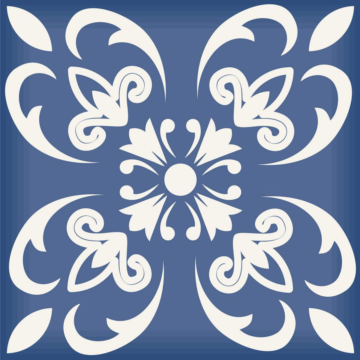 4" X 4" Wedgwood Blue And White Peel And Stick Removable Tiles - Homeroots - Flyclothing LLC