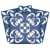 5" X 5" Wedgwood Blue And White  Peel And Stick Removable Tiles - Homeroots