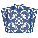 7" X 7" Wedgwood Blue And White  Peel And Stick Removable Tiles - Homeroots