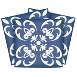8" X 8" Wedgwood Blue And White  Peel And Stick Removable Tiles - Homeroots