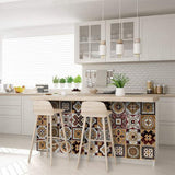 5" X 5" Shades Of Brown Mosaic Peel And Stick Removable Tiles - Homeroots - Flyclothing LLC