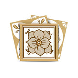 6" X 6" Vintage Brown And White Peel And Stick Removable Tiles - Homeroots - Flyclothing LLC