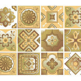 6" X 6" Vintage Beige And White Peel And Stick Removable Tiles - Homeroots - Flyclothing LLC