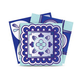 4" X 4" Vintage Turq Blue And White Peel And Stick Removable Tiles - Homeroots - Flyclothing LLC