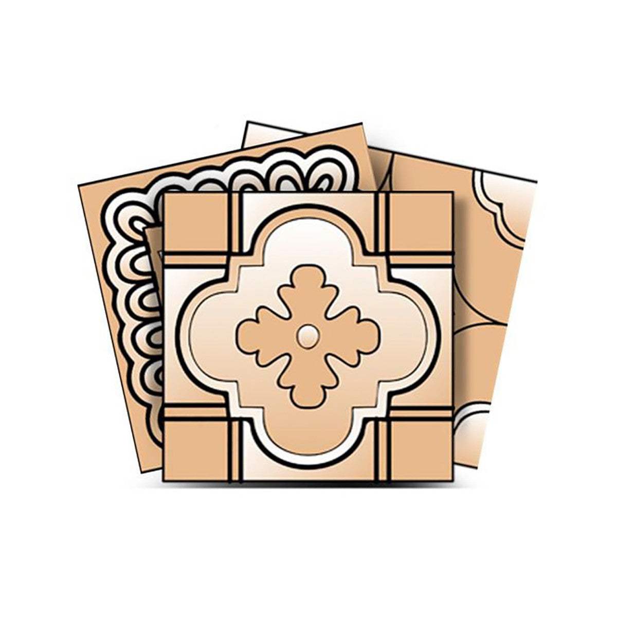 6" X 6" Shades Of Taupe Mosaic Peel And Stick Removable Tiles - Homeroots - Flyclothing LLC