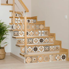 8" X 8" Shades Of Taupe Mosaic Peel And Stick Removable Tiles