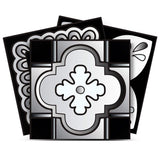 6" X 6" Black White And Gray Mosaic Peel And Stick Removable Tiles - Homeroots - Flyclothing LLC