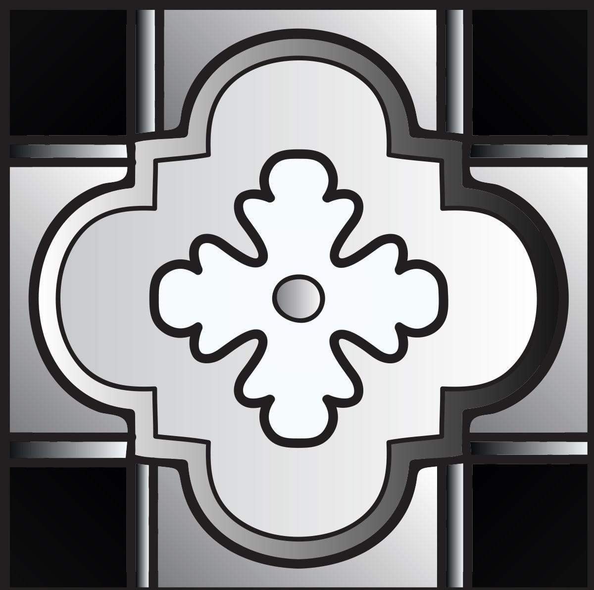 6" X 6" Black White And Gray Mosaic Peel And Stick Removable Tiles - Homeroots - Flyclothing LLC