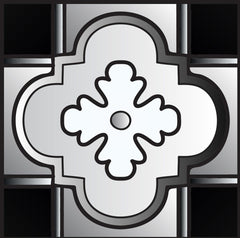 6" X 6" Black White And Gray Mosaic Peel And Stick Removable Tiles - Homeroots