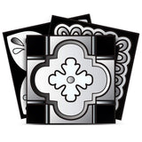 6" X 6" Black White And Gray Mosaic Peel And Stick Removable Tiles - Homeroots - Flyclothing LLC