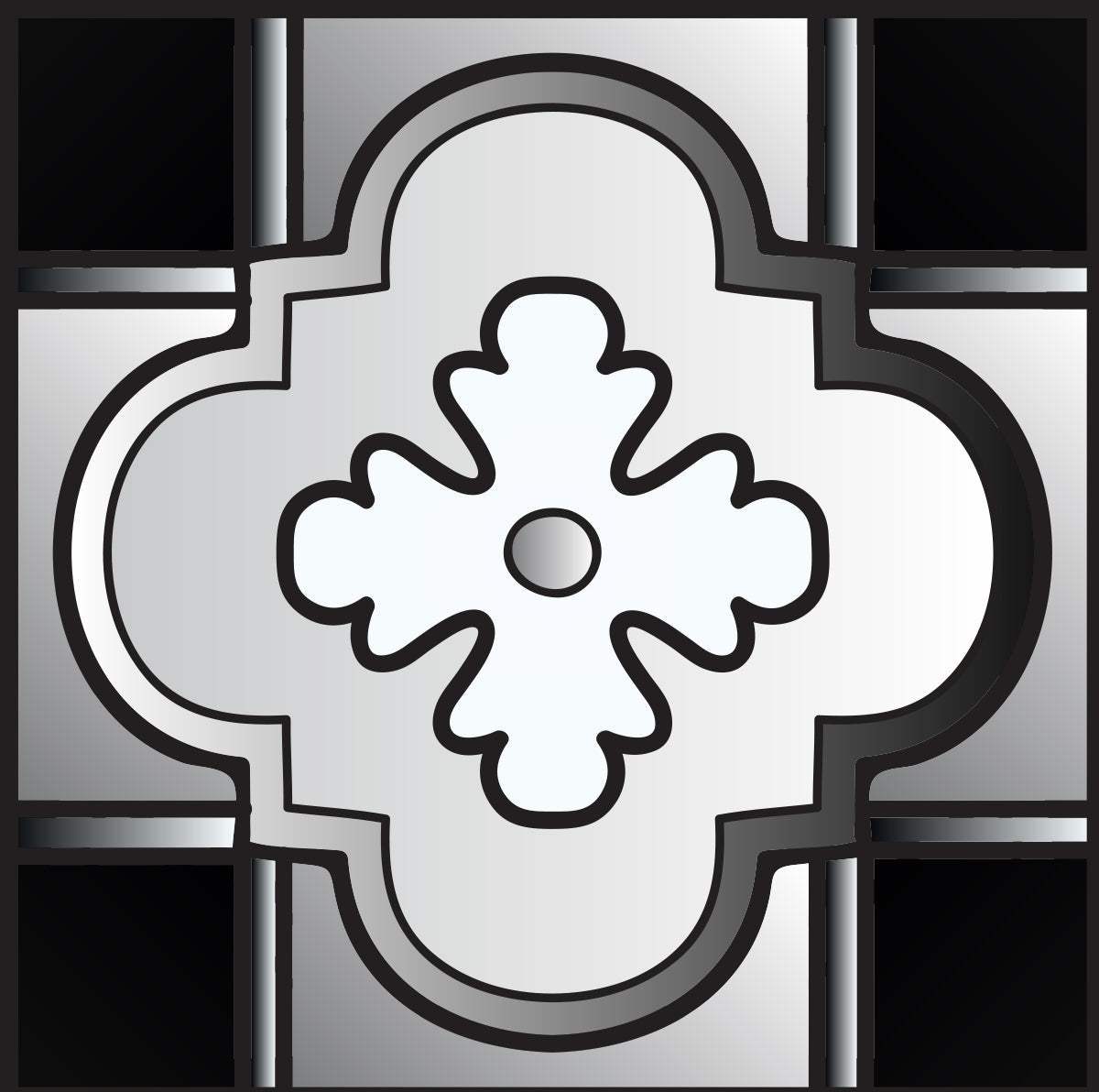 7" X 7" Black White And Gray Mosaic Peel And Stick Removable Tiles - Homeroots - Flyclothing LLC