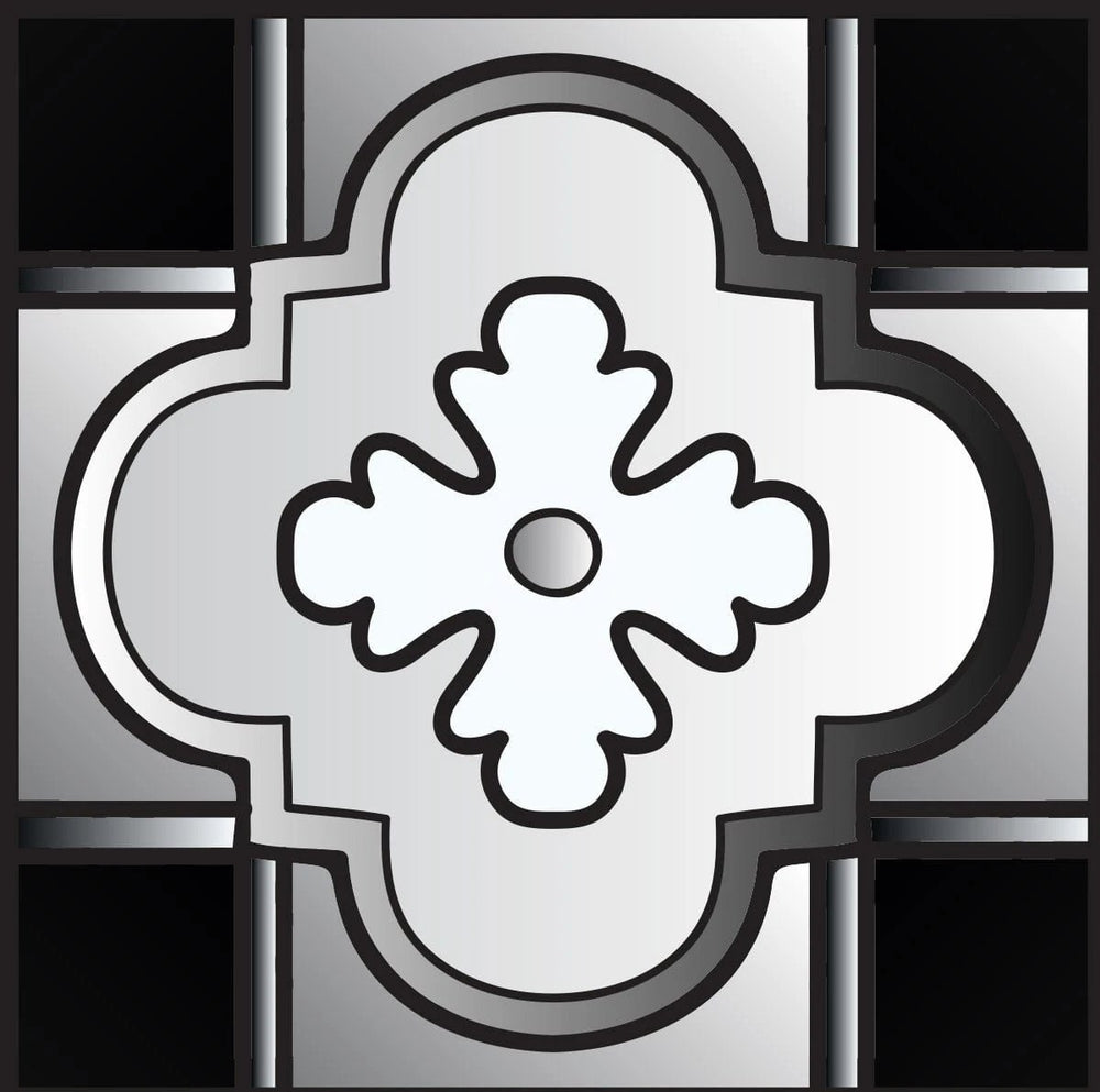 7" X 7" Black White And Gray Mosaic Peel And Stick Removable Tiles - Homeroots - Flyclothing LLC